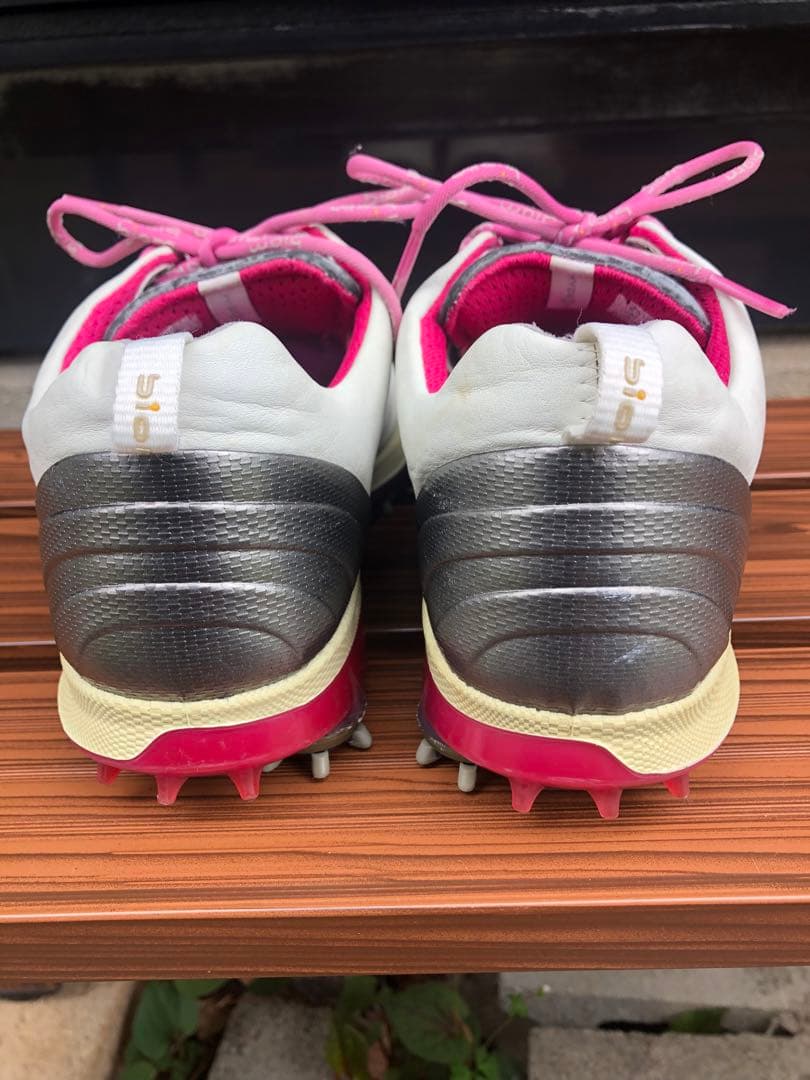 313番ECCOゴルフシューズ38 24.0cmソフトスパイクbiom