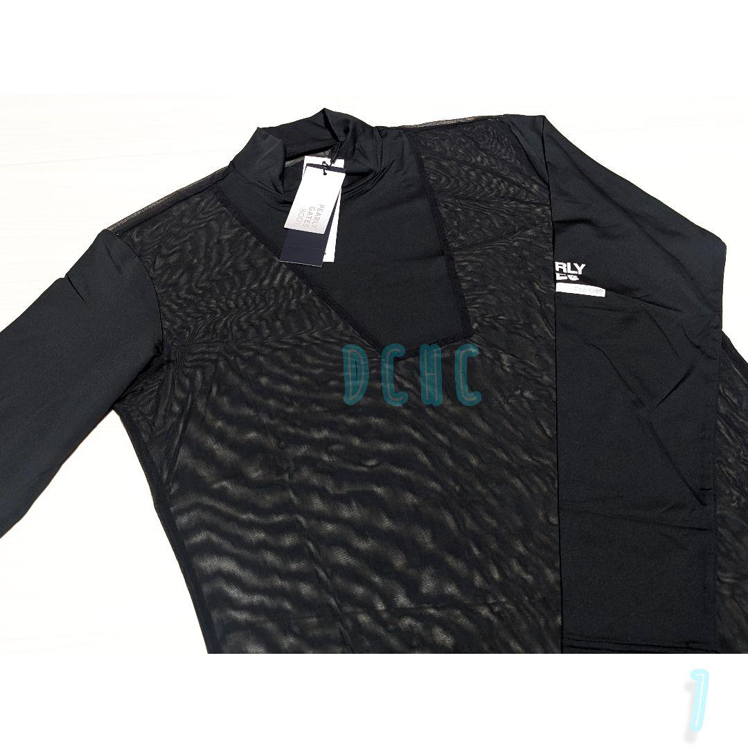 新品 【サイズ７(２ＸＬ)】【ブラック】パーリーゲイツ　長袖　ハイネックシャツ