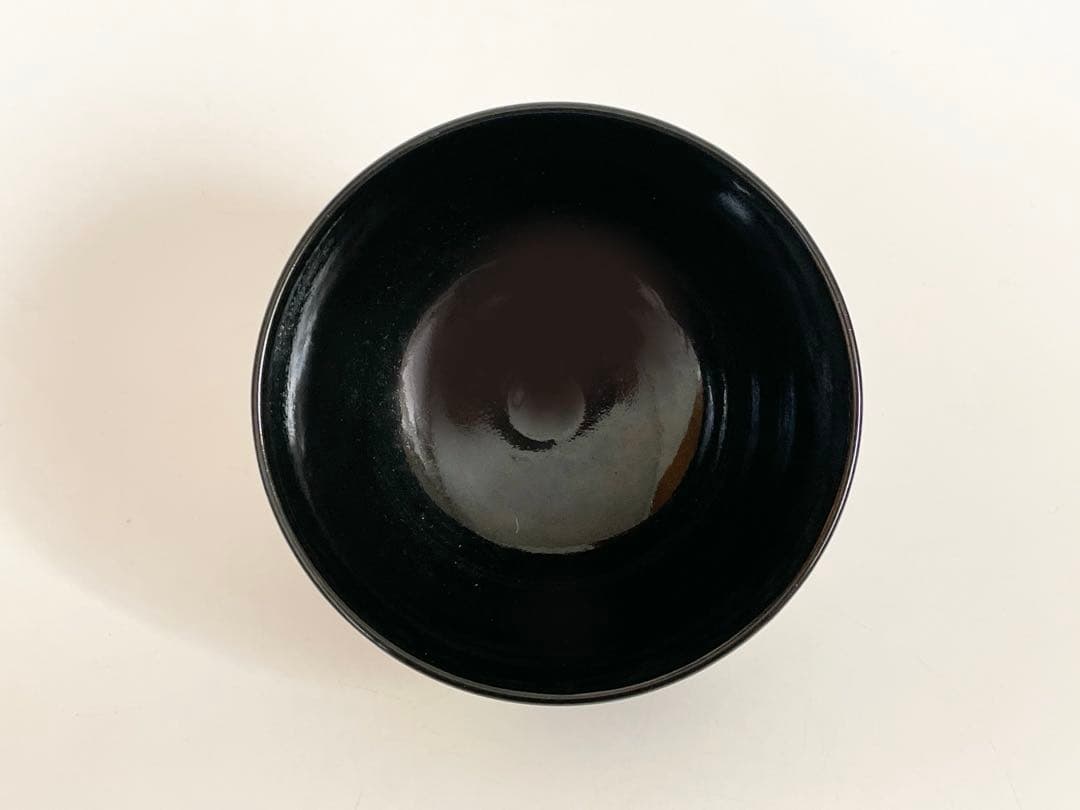 陶芸家　永楽善五郎　丑之画　仁清黒　茶碗　抹茶碗　共箱