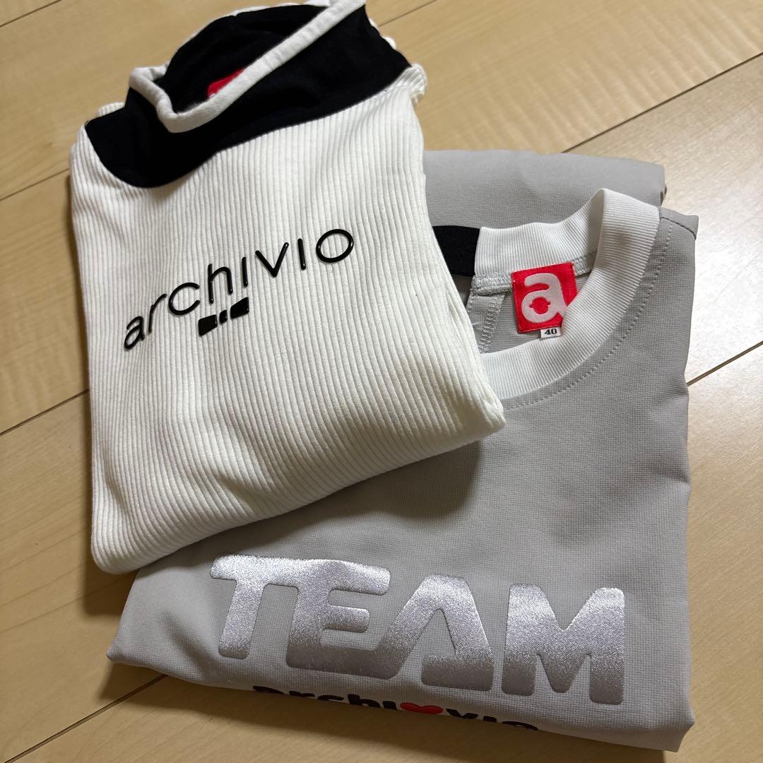 アルチビオ　archivio TEAM ワンピース　モックネックシャツ　2点