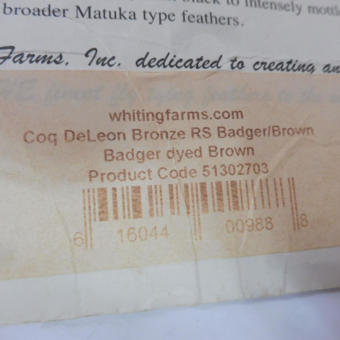 コックデレオン Whiting Badger dyed Brown