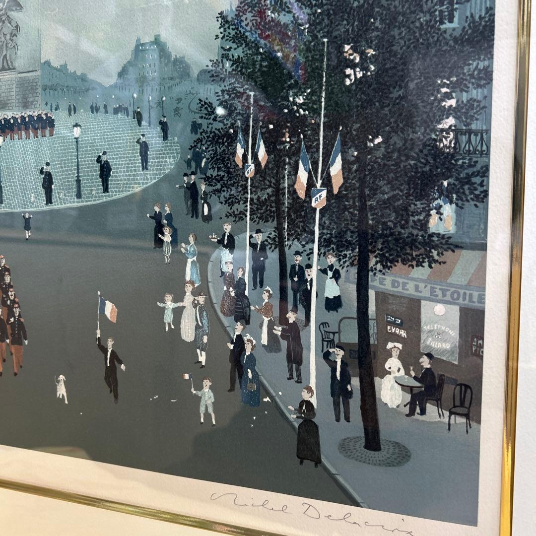 5781 EA15/55 ミッシェルドラクロワ　凱旋門　 直筆サイン リトグラフ