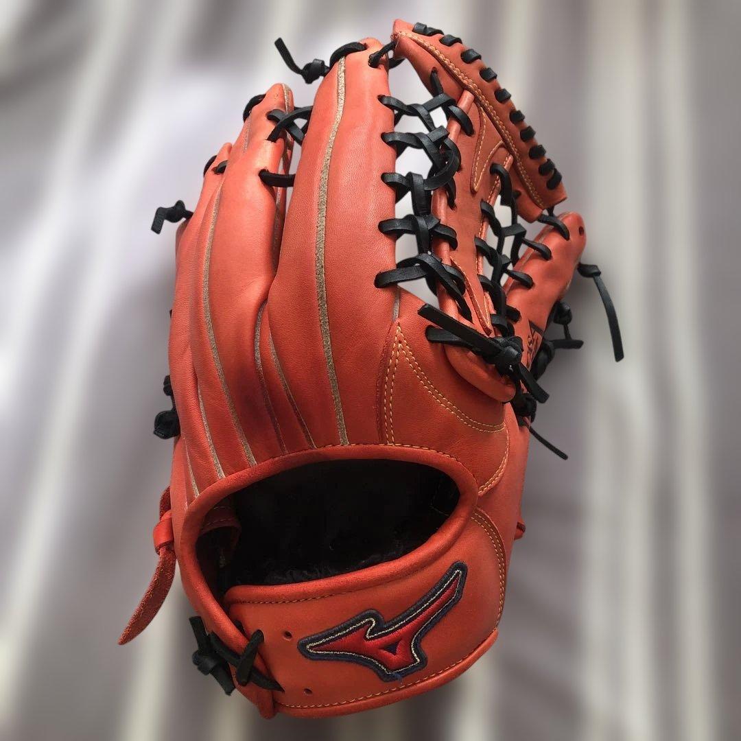 ポ*助様 ミズノ ビクトリーステージ　軟式グローブ 外野手用　右投げ用 オレンジ