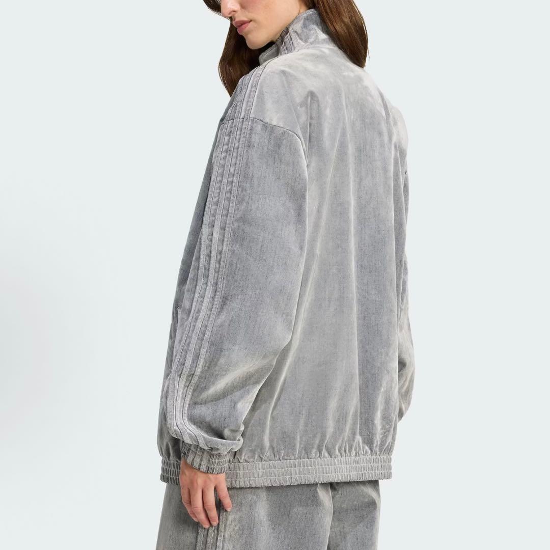 新品L Adidas ファイアーバード トラックトップ　グレー JW7330