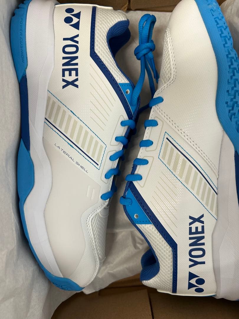 25.0㎝　バドミントンシューズ　ホワイト/ブルー　新品未使用　YONEX