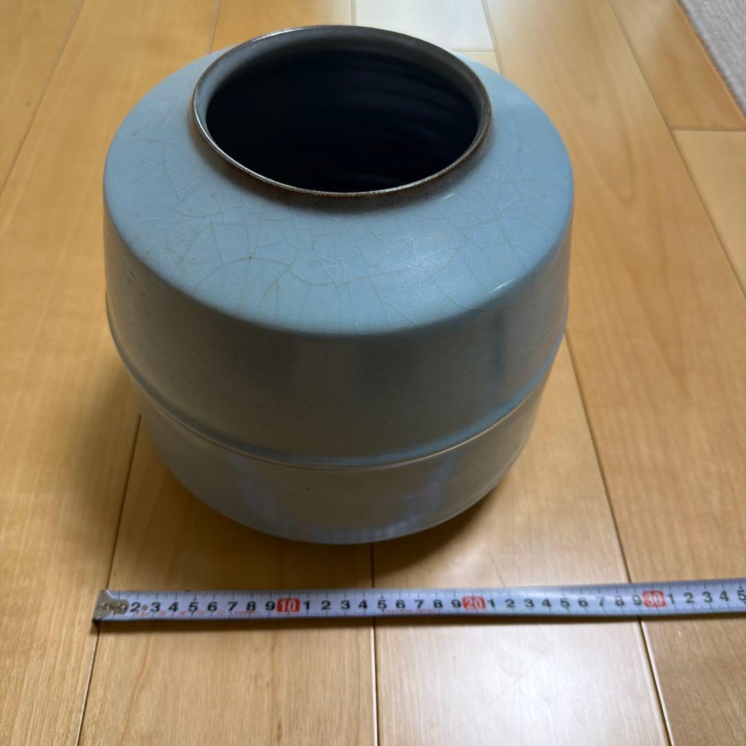 中島宏 青磁 壺 箱付 人間国宝 重要無形文化財保持者 作家物