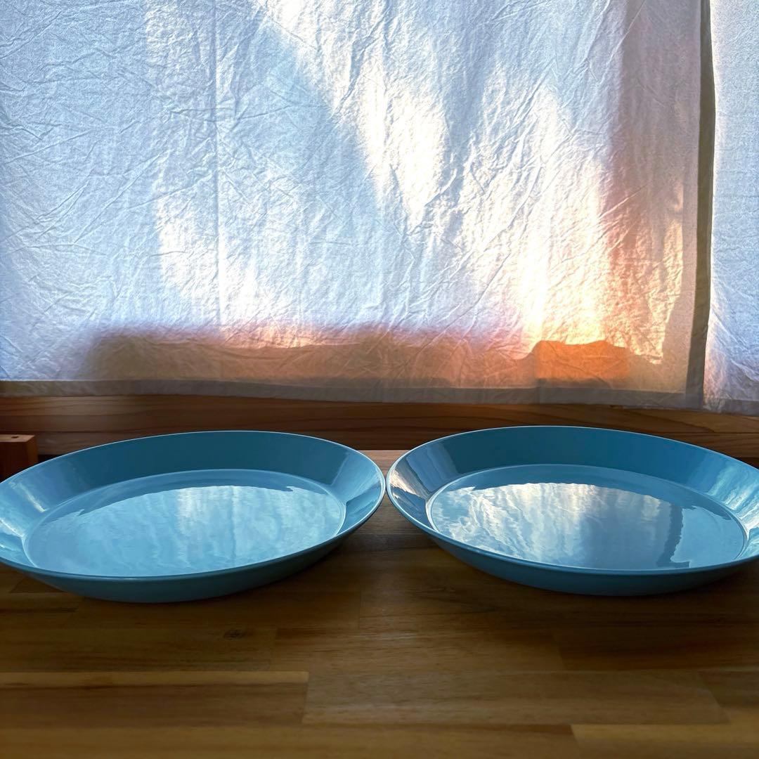 廃盤色  TEEMA ターコイズ 26cm プレート2枚セット