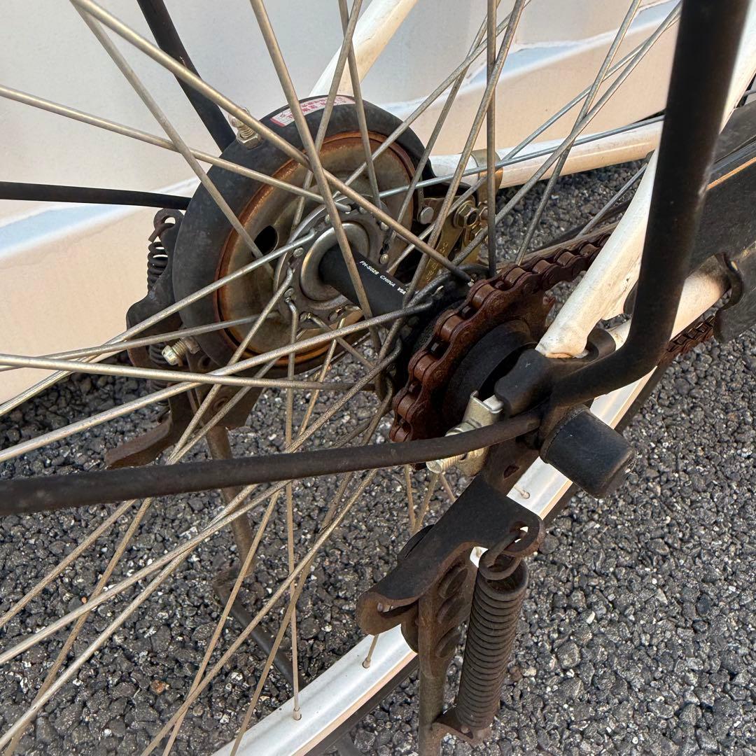 【都内/千葉市引取】ママチャリ 26インチ自転車 鍵/カゴ/ライト付