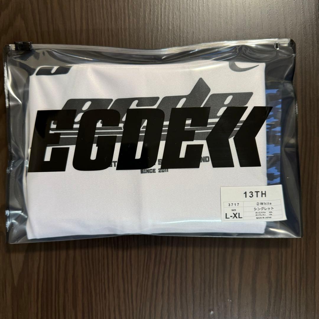 【3717】EGDE≪ 13TH スポーツシングレット 白 L-XL