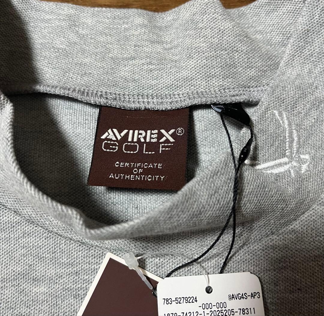 【新品未使用】AVIREX GOLF半袖 Lサイズ グレー