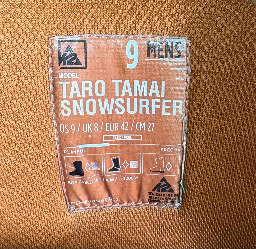 K2 スノーボードブーツ TAROTAMAI SURFER 27センチ