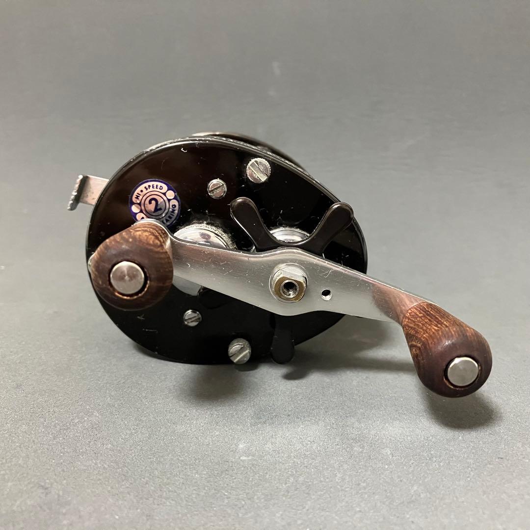 シマノ バンタム　ローズウッド製ノブリールハンドル　1970年代 SHIMANO