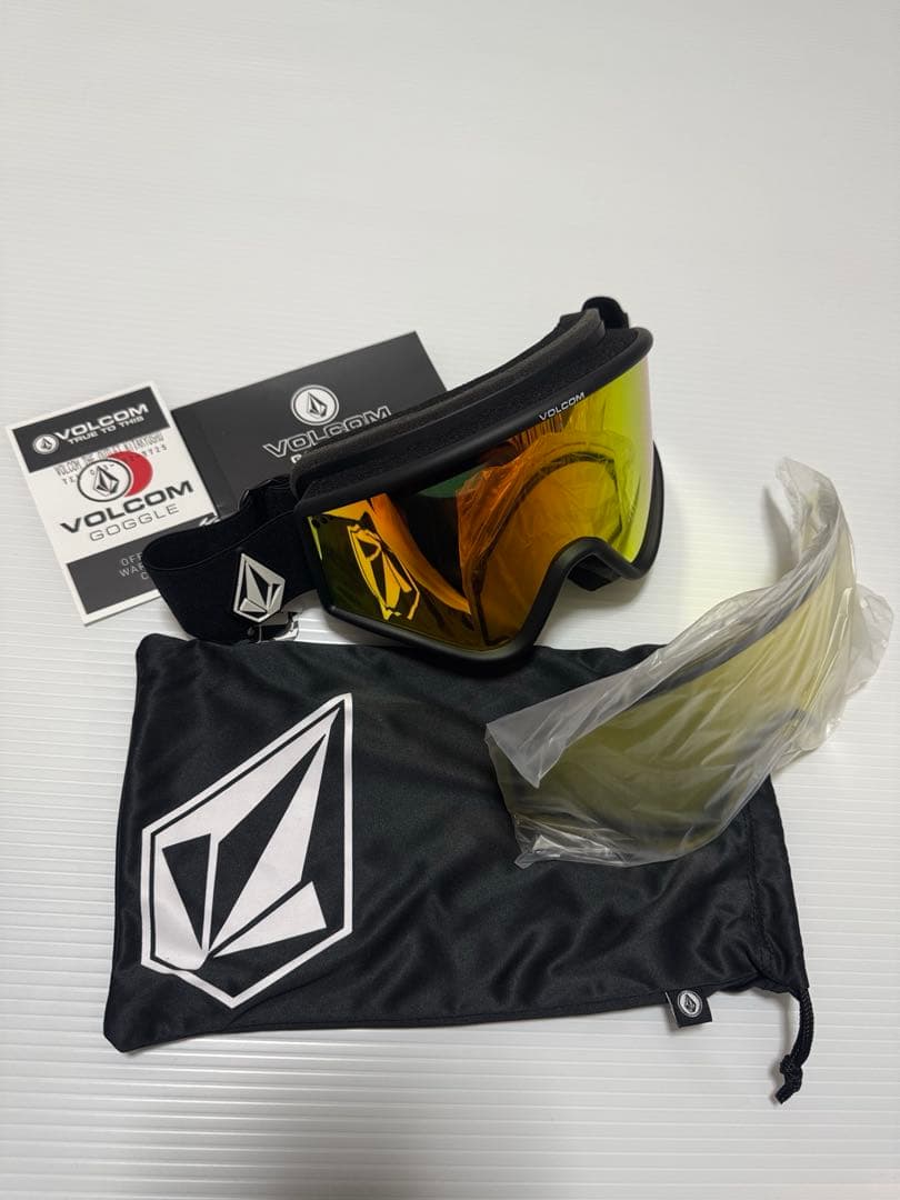 VOLCOM YAE ゴーグル マットブラック/レッドクローム 24-25モデル