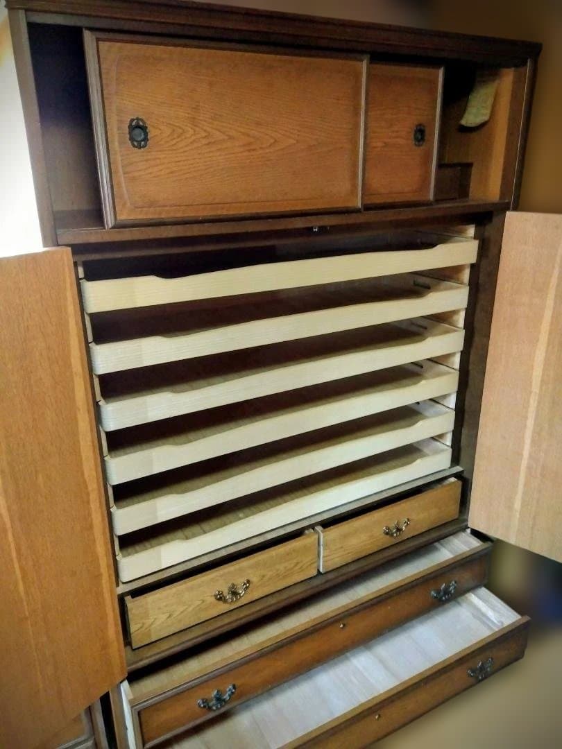 最高級　天然ナラ材　家具　箪笥3点セット　美品　【引き取り限定】