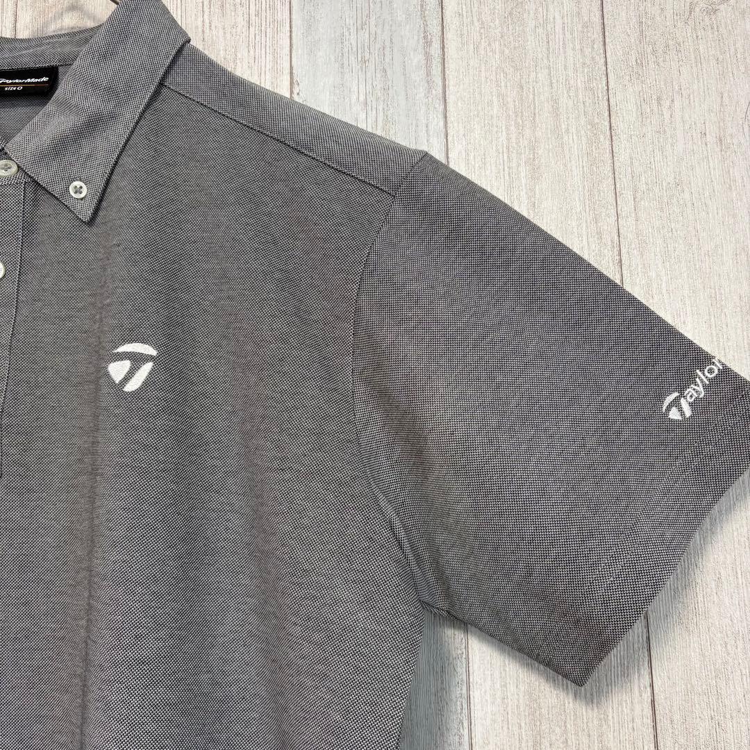 タグ付き【TaylorMade】半袖ポロシャツ 吸汗速乾 ゴルフウェア グレー
