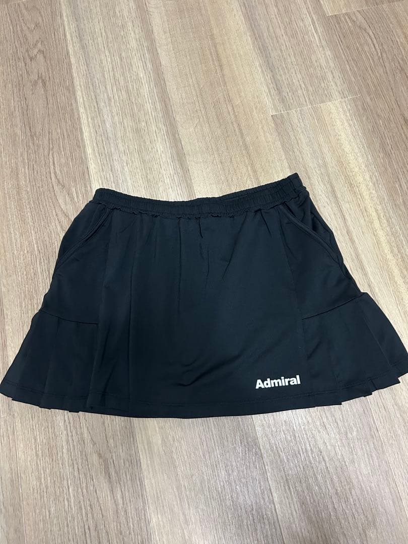 Admiral サイドプリーツスコート　ブラック　ATLA509