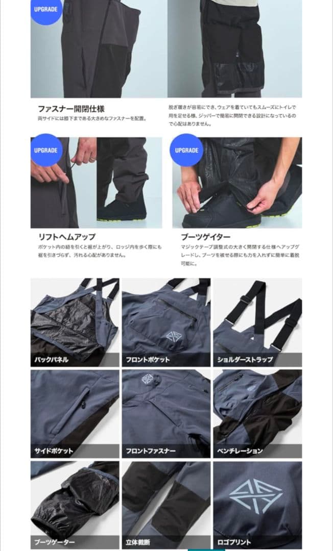 【使用回数1回】スキー・スノーボード　ビブパンツ