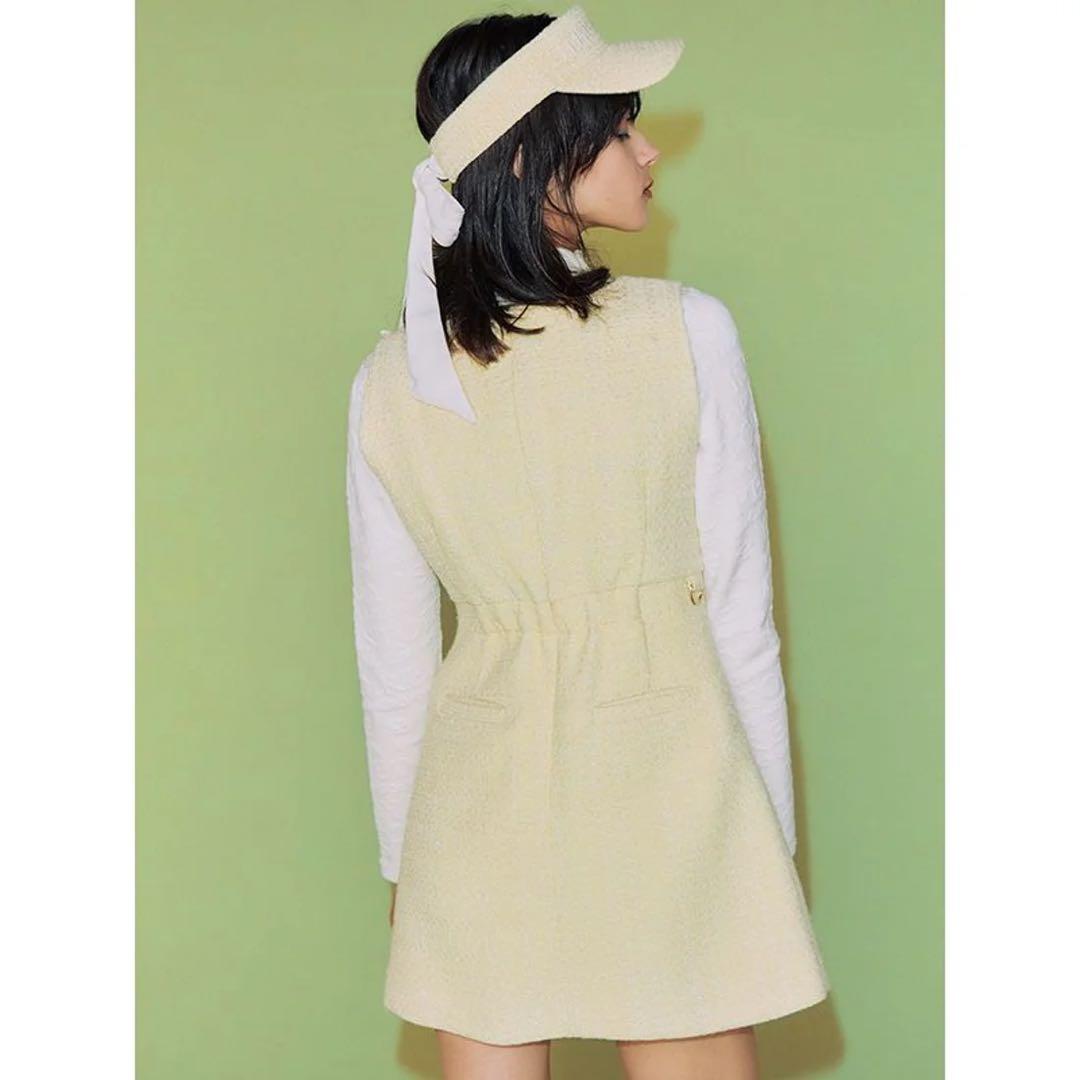 新品 エイミー ワンピース ジャケット インナーパンツ 3点セット 春 イエロー