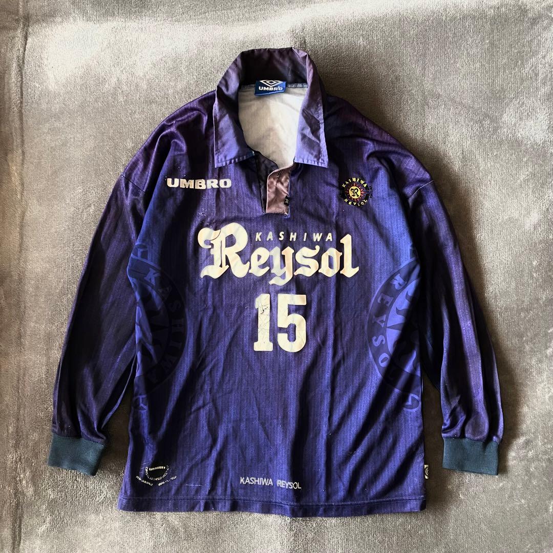90s 当時物　柏レイソル UMBRO 長袖　アウェイユニフォーム 15