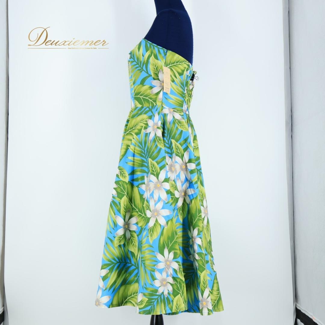 【美品 フラダンス衣装】スカイブルー Maunaloa ワンピース ドレス 水色