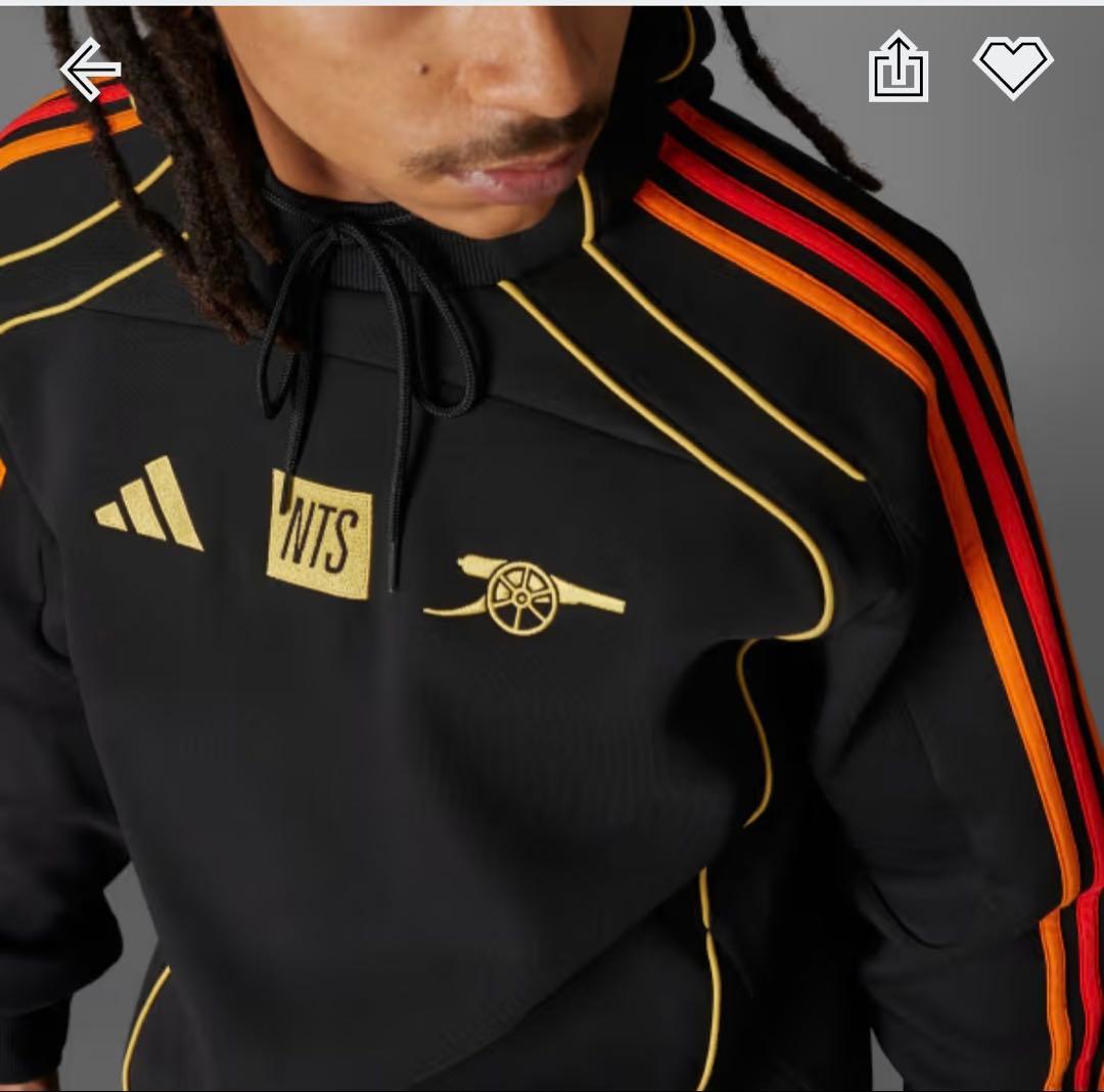 アディダス アーセナル×NTS パーカー　【新品 】ブラック XL adidas