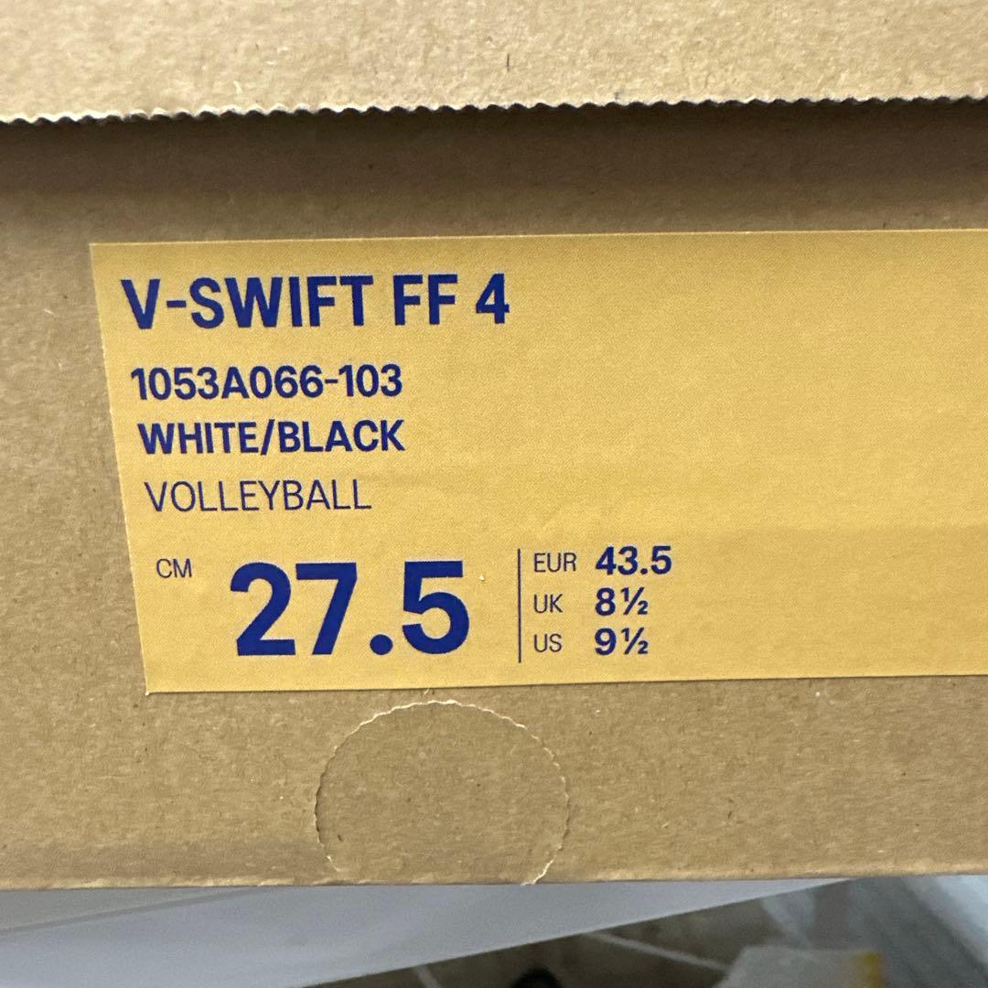 asics V-SWIFT FF 4 ホワイト/ブラック 27.5cm