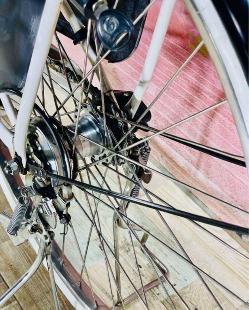 K1990 電動自転車パナソニック子供乗せ 26インチ 8.9Ah ホワイト