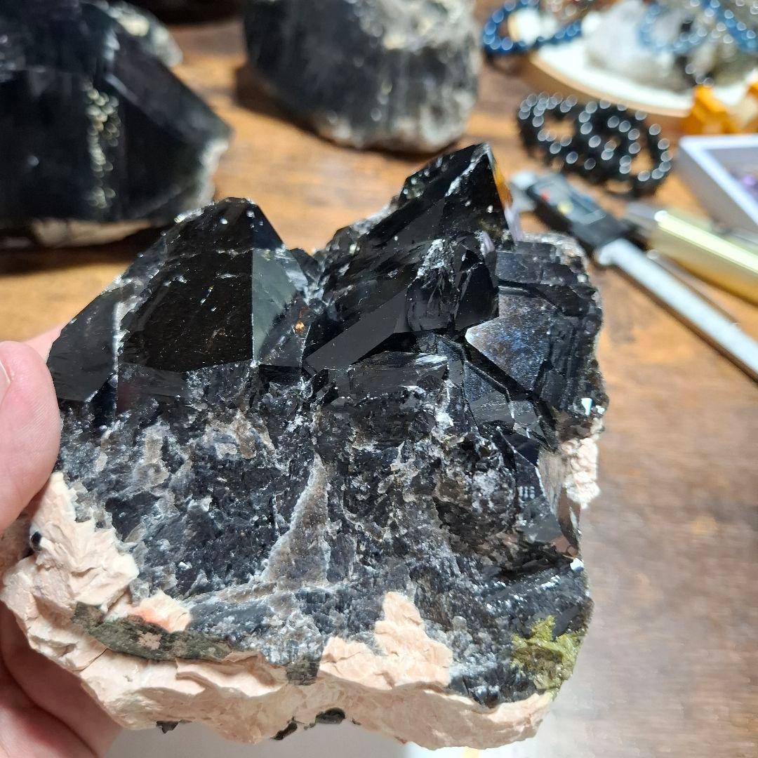 モリオン　黒水晶　クラスター