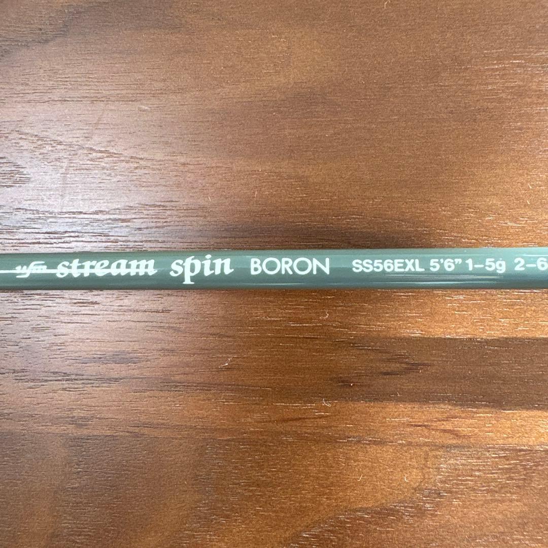 美品ufmウエダ　ストリームスピンボロントラウトロッドSS56EXL 5'6\"