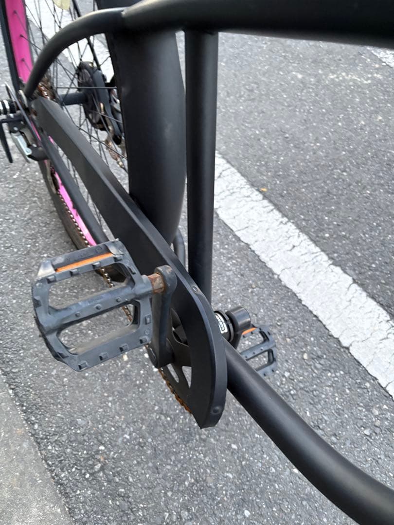 ビーチクルーザー 自転車 ブラック/ピンク 26インチ