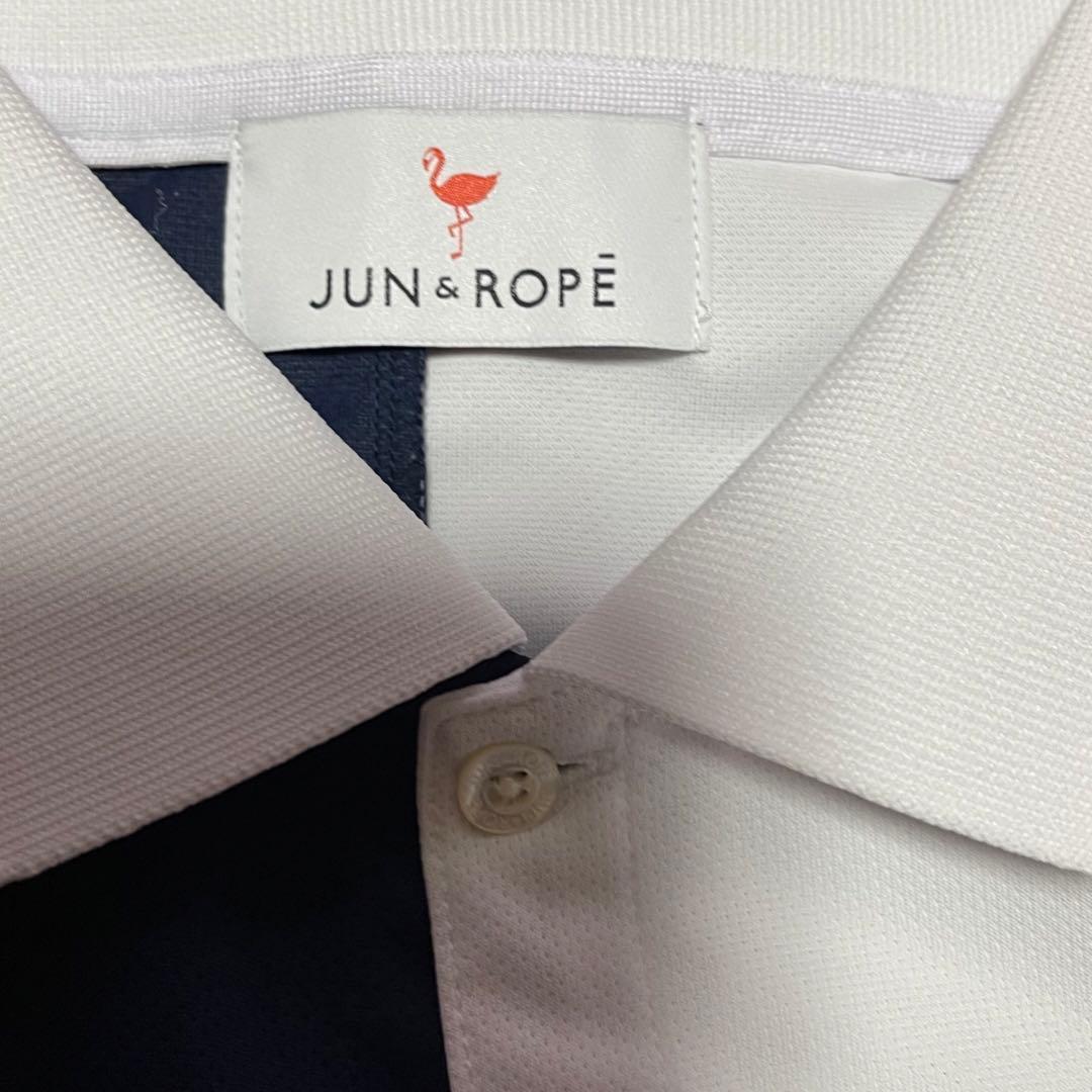日本製　ゴルフ　ウェア　M 紺色　白色　ジュンアンドロペ JUN&ROPE