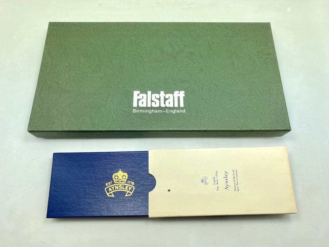エインズレイスプーン、バターナイフセット Falstaff コースターセット