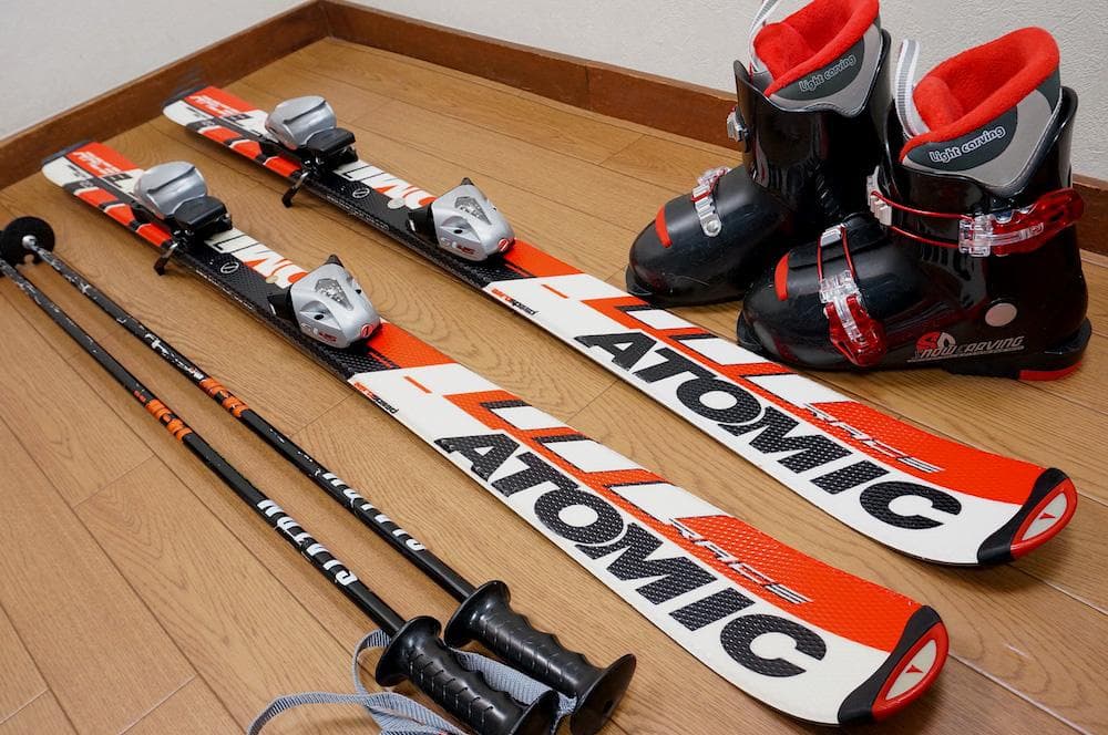 メンテ済 120cm 靴21cm ATOMIC 子供用スキーセット