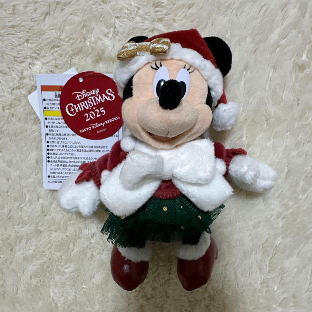 ディズニー　クリスマス　ぬいぐるみバッジ