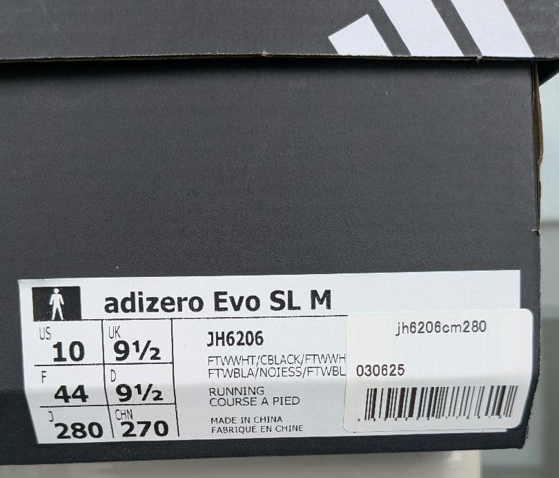 ADIZERO evo slランニングシューズ 28.0