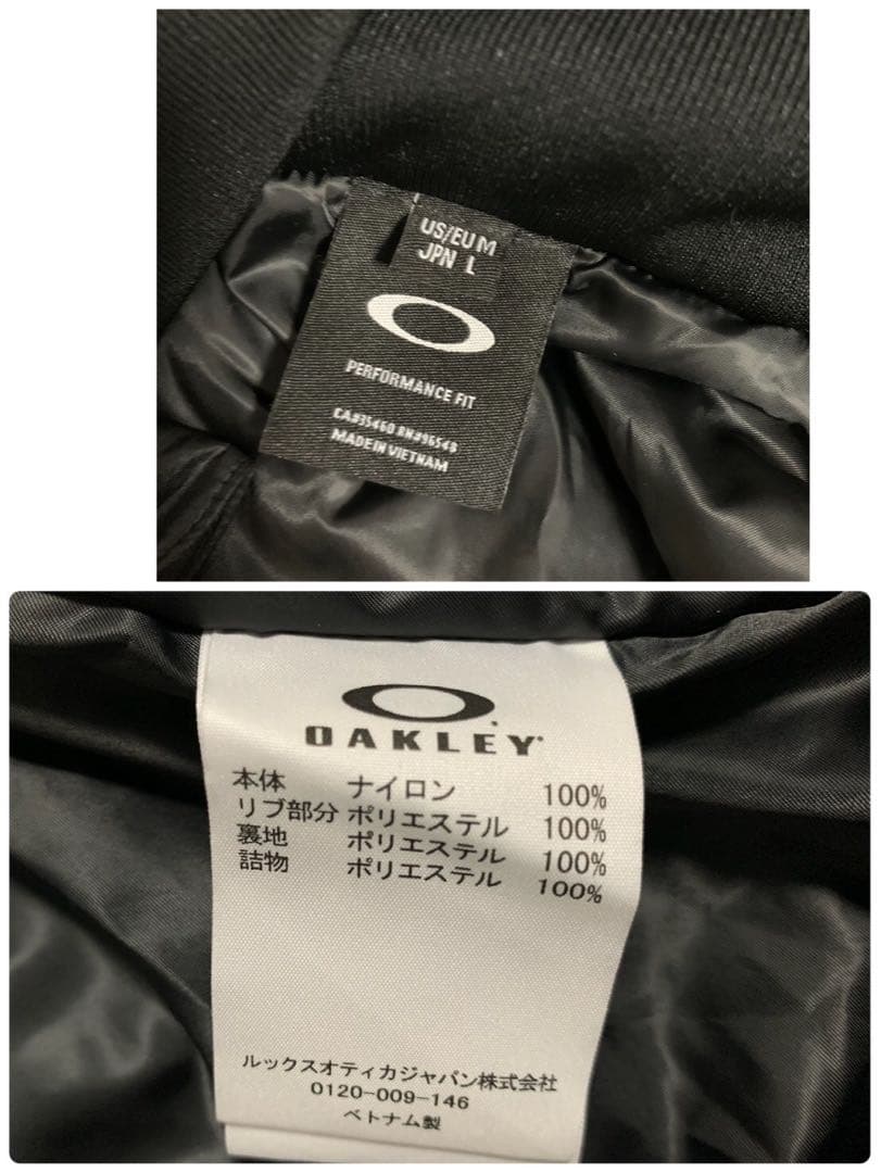 OAKLEY GOLF オークリー アシメトリー　テック中綿ベスト　黒　Lサイズ
