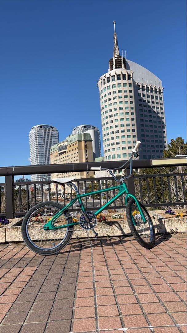 BMX 自転車 グリーン フレーム