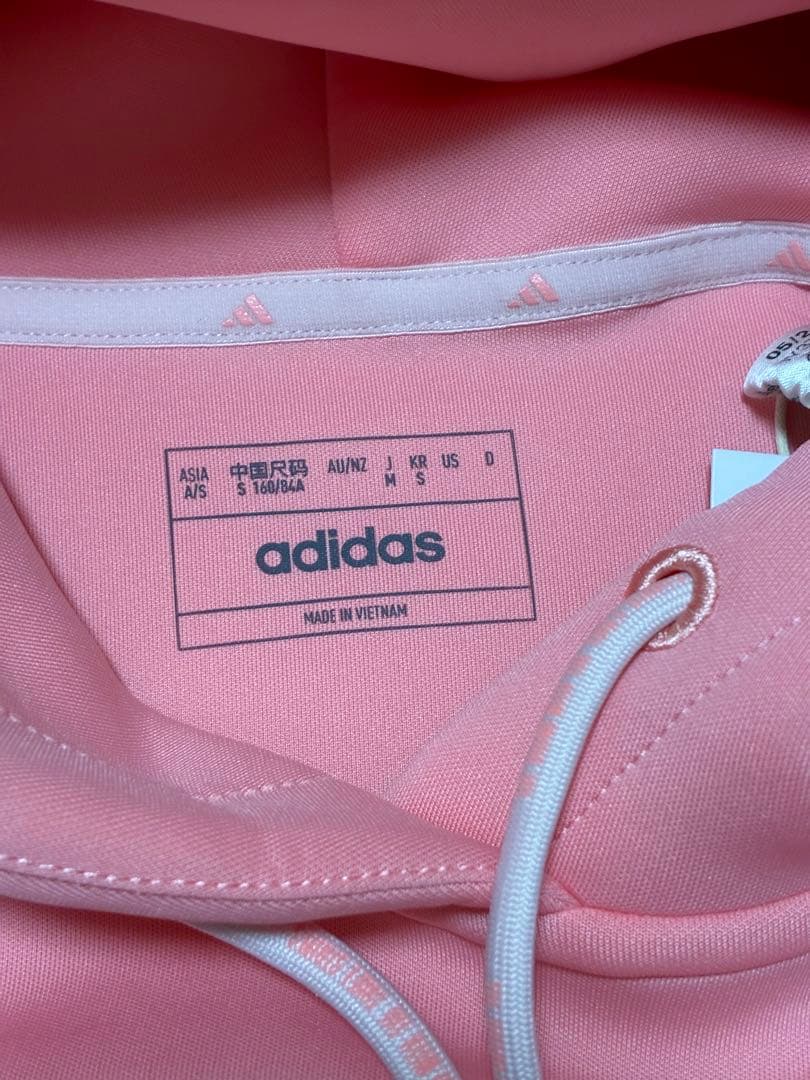 新品　M アディダス　ゴルフ ダンボールニット ビッグロゴ　セットアップ　ピンク