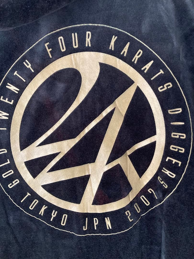 【24karats 】2007年初期　 ベロア素材 ブラックセットアップMサイズ