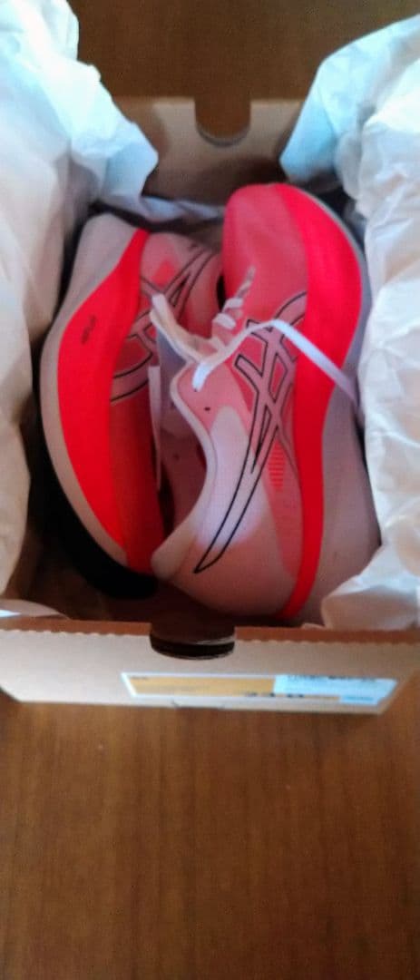 S4　asics 　ランニングシューズ　 マラソンシューズ　ピンク/オレンジ