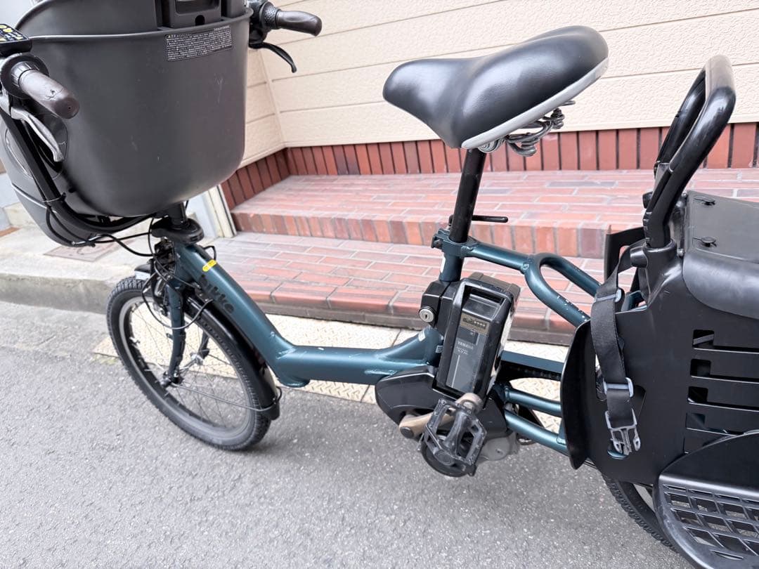 子供乗せ　ブリヂストン　電動アシスト自転車 チャイルドシート付き ダークブルー