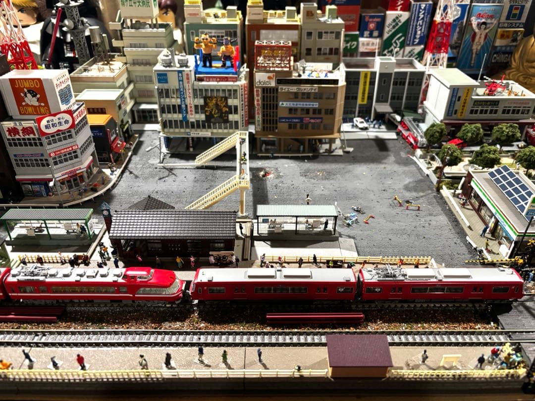 引取り限定　鉄道模型　Nゲージ　街中複線ジオラマ 金華山・岐阜城