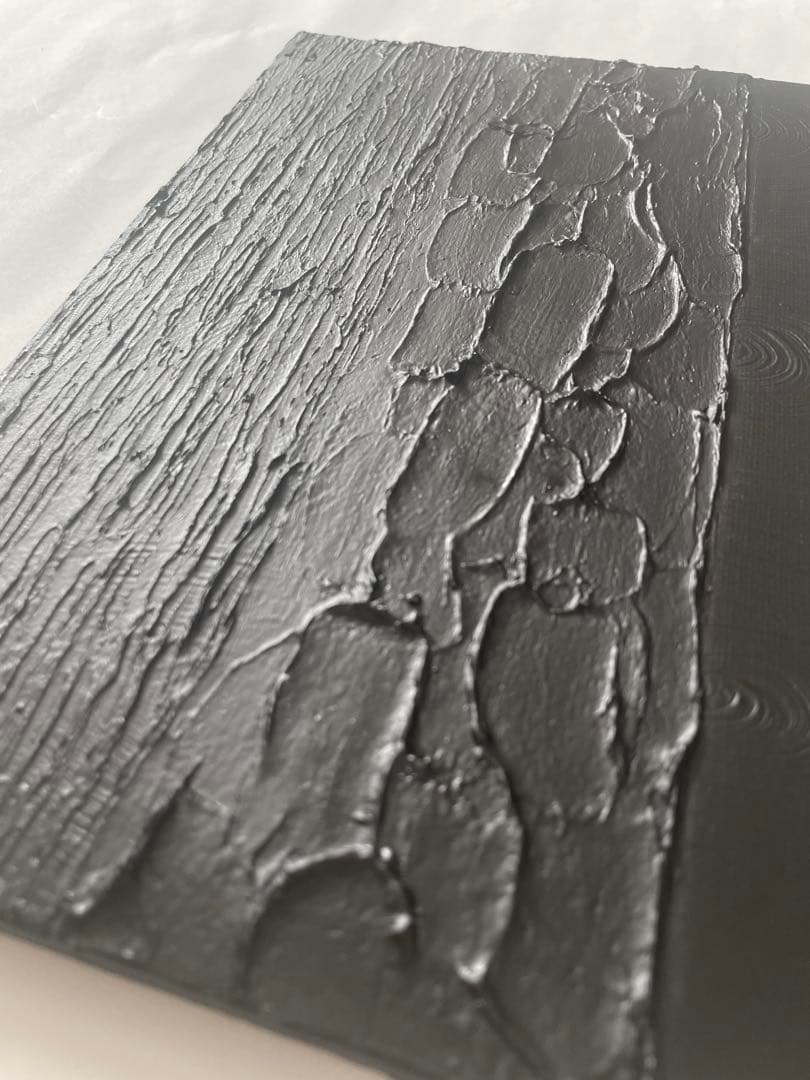 黒 3種のテクスチャーアート｜F3｜立体感ある抽象画 一点もの 絵画 現代アート