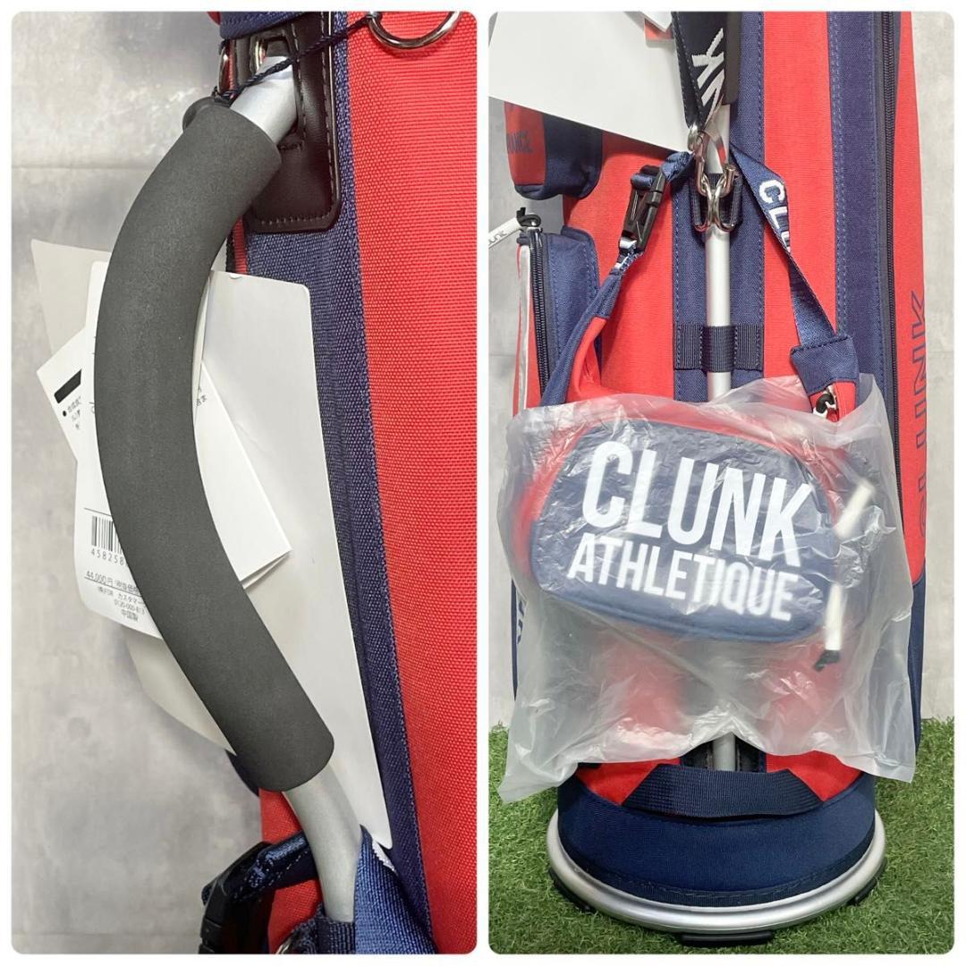 【新品】クランク CLUNK キャディバッグ ゴルフバッグ レッドネイビー 軽量