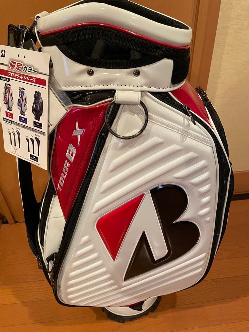 ブリヂストン ゴルフバッグ CBG31B ホワイト/レッド 9.5インチ