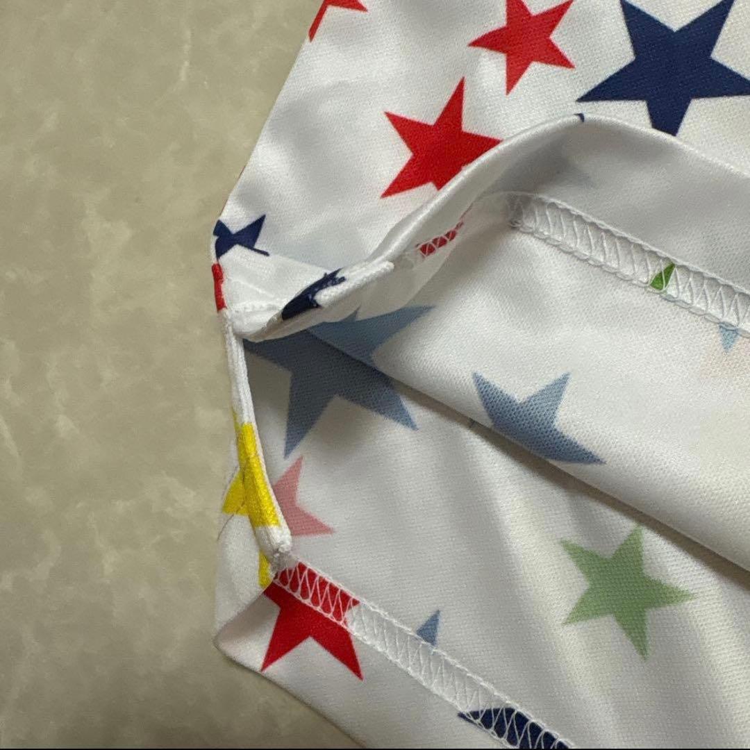 ヴィ・トゥエルヴ★総柄★薄手ストレッチ★ポロシャツ【メンズ サイズL】