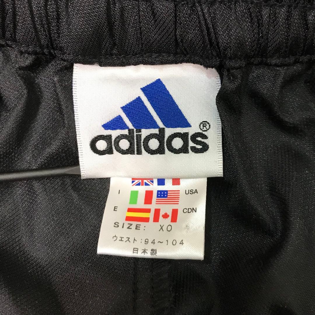 90s アディダス　ヴィンテージナイロンパンツ　刺繍ロゴ　ビッグサイズ　日本製