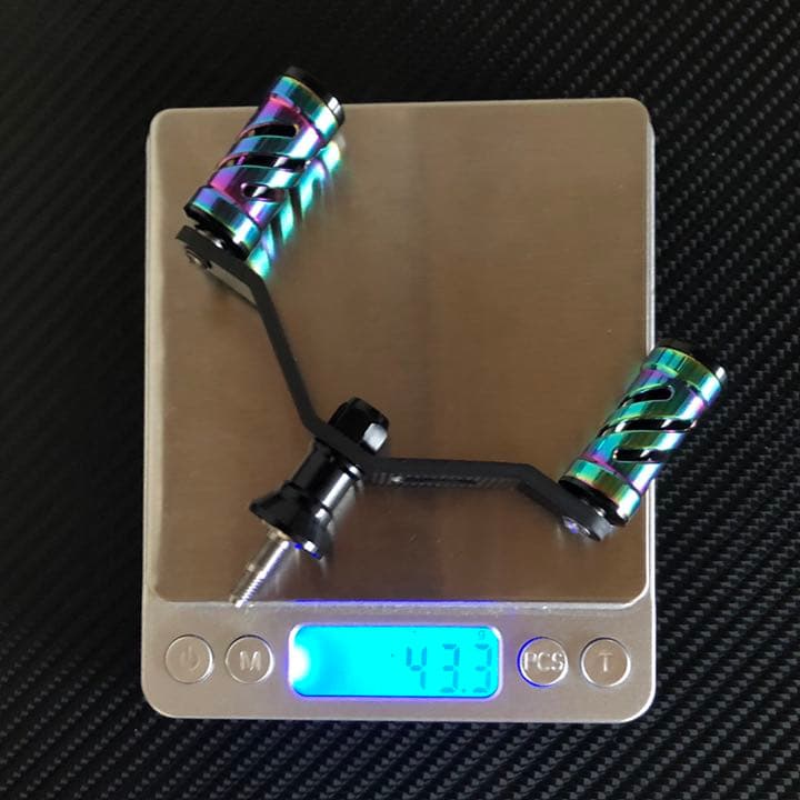 シマノ用スピニングリールカーボンダブルハンドル アルミハンドルノブセット