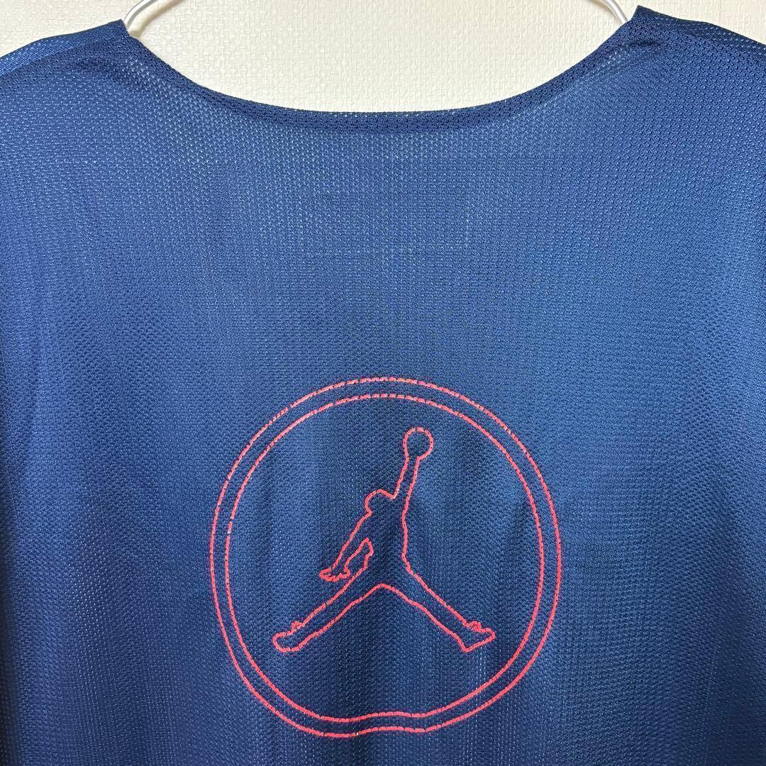 希少 JORDAN リバーシブル タンクトップ バスケ ネイビー グレー XXL