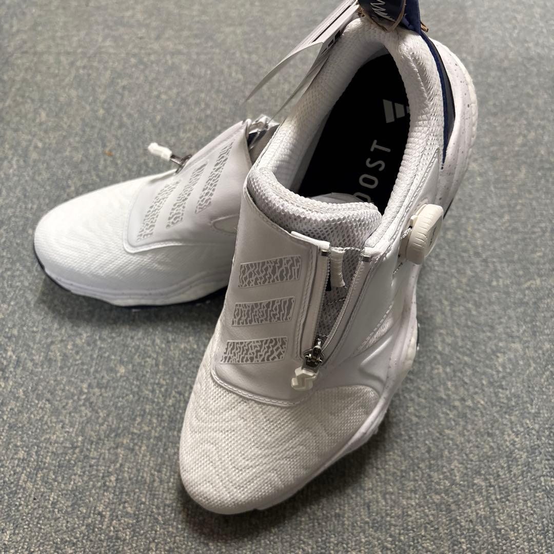 新品 adidas コードカオスボア25 ゴルフシューズ 25.5 ホワイト